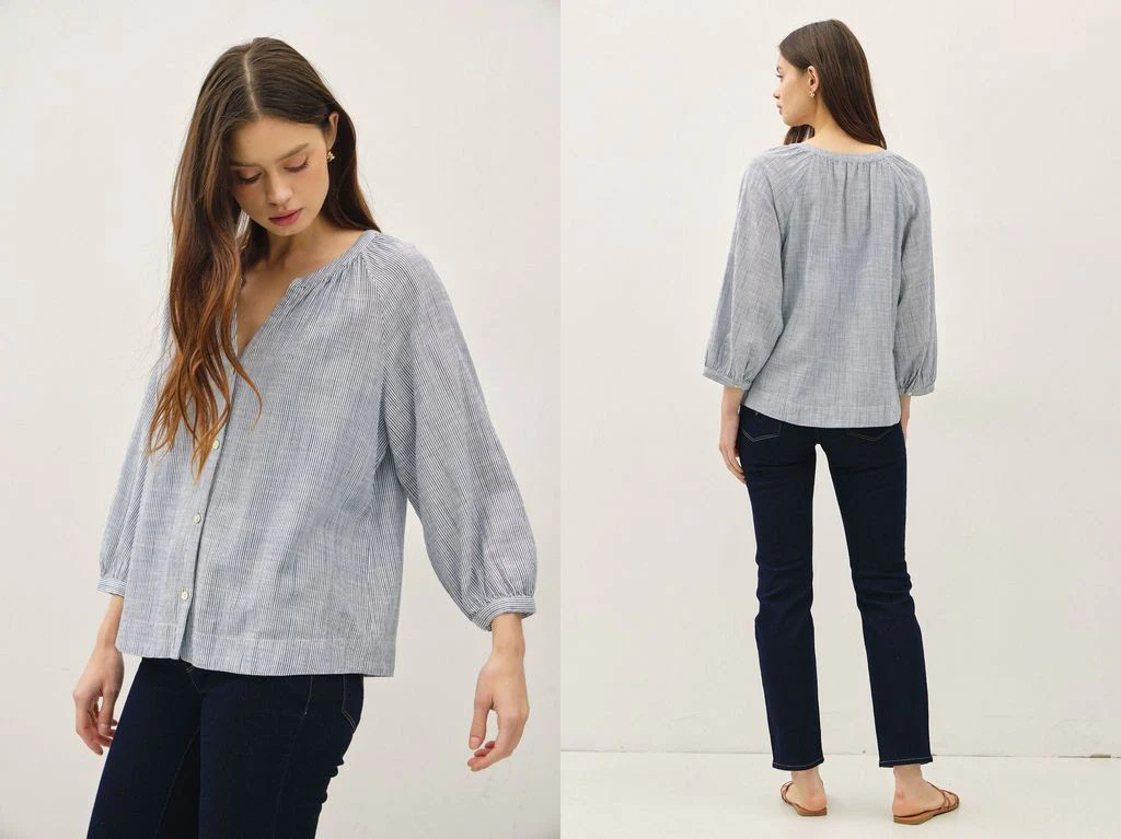 Claire Stripe Woven Top