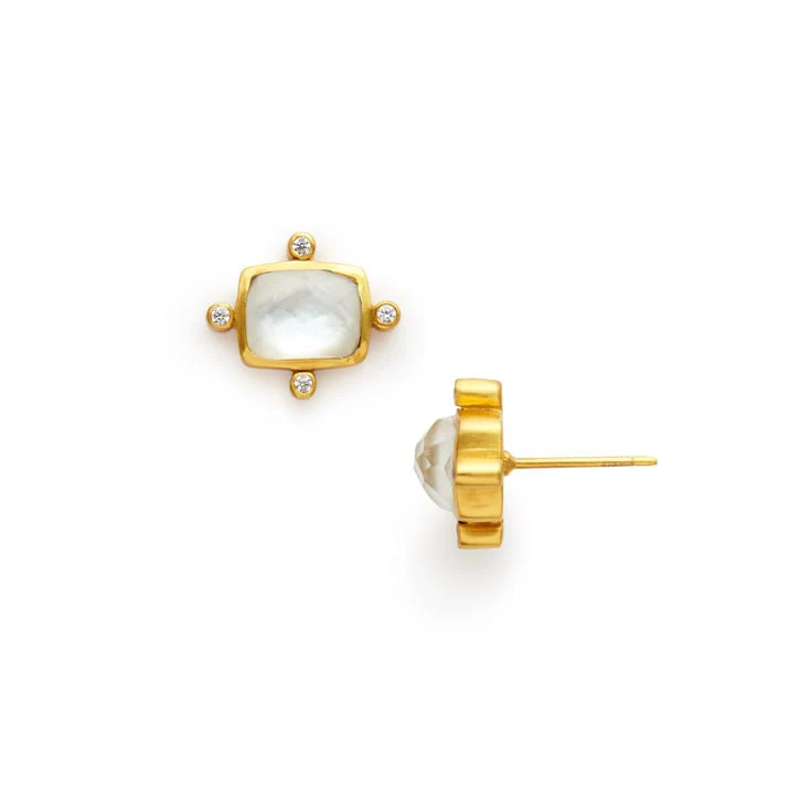 Clara Stud Iridescent Clear Crystal