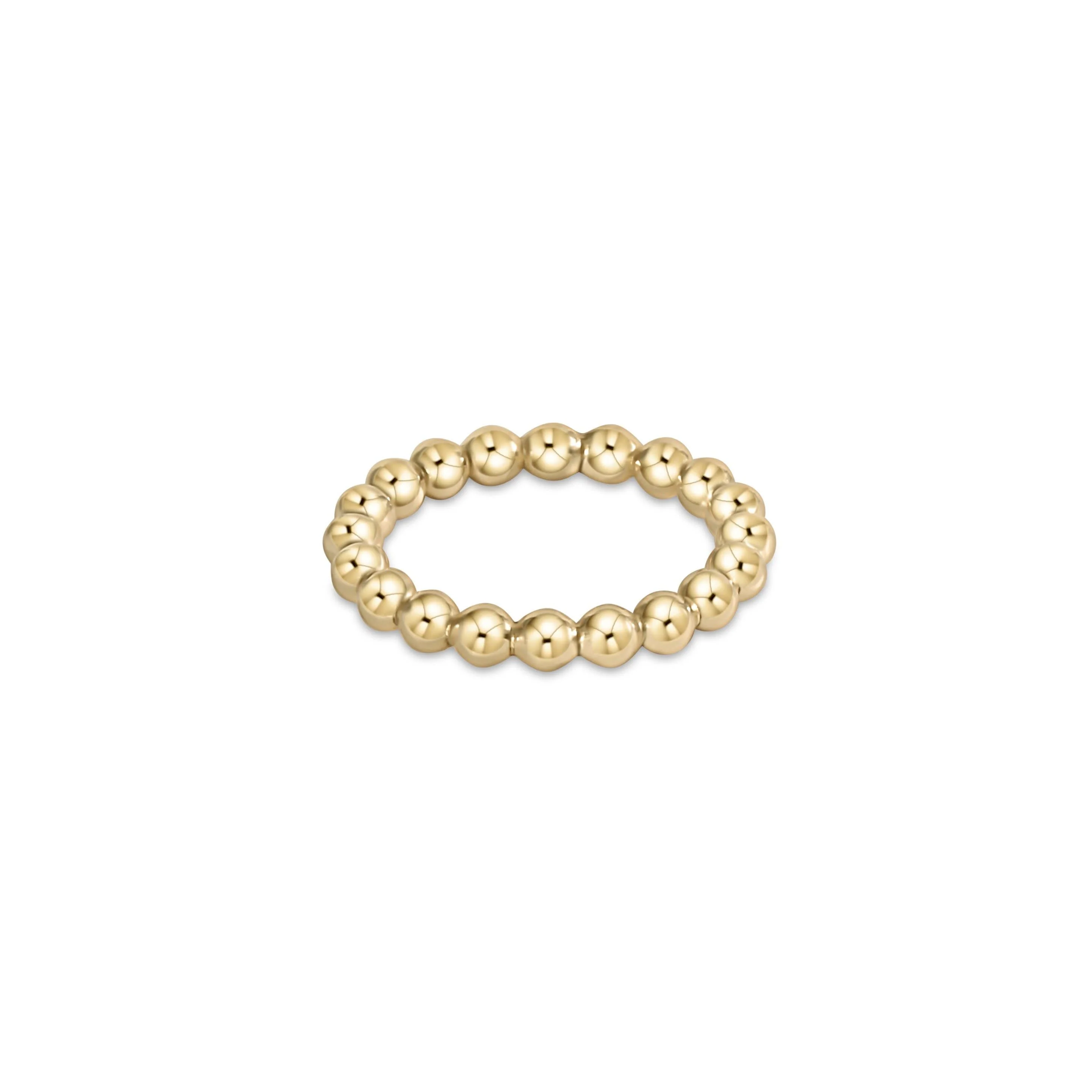 Classic Gold 3mm Bead Ring - Image 5