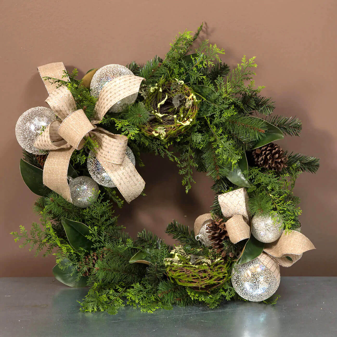 Clear Textured Ball Ornament - Image 3
