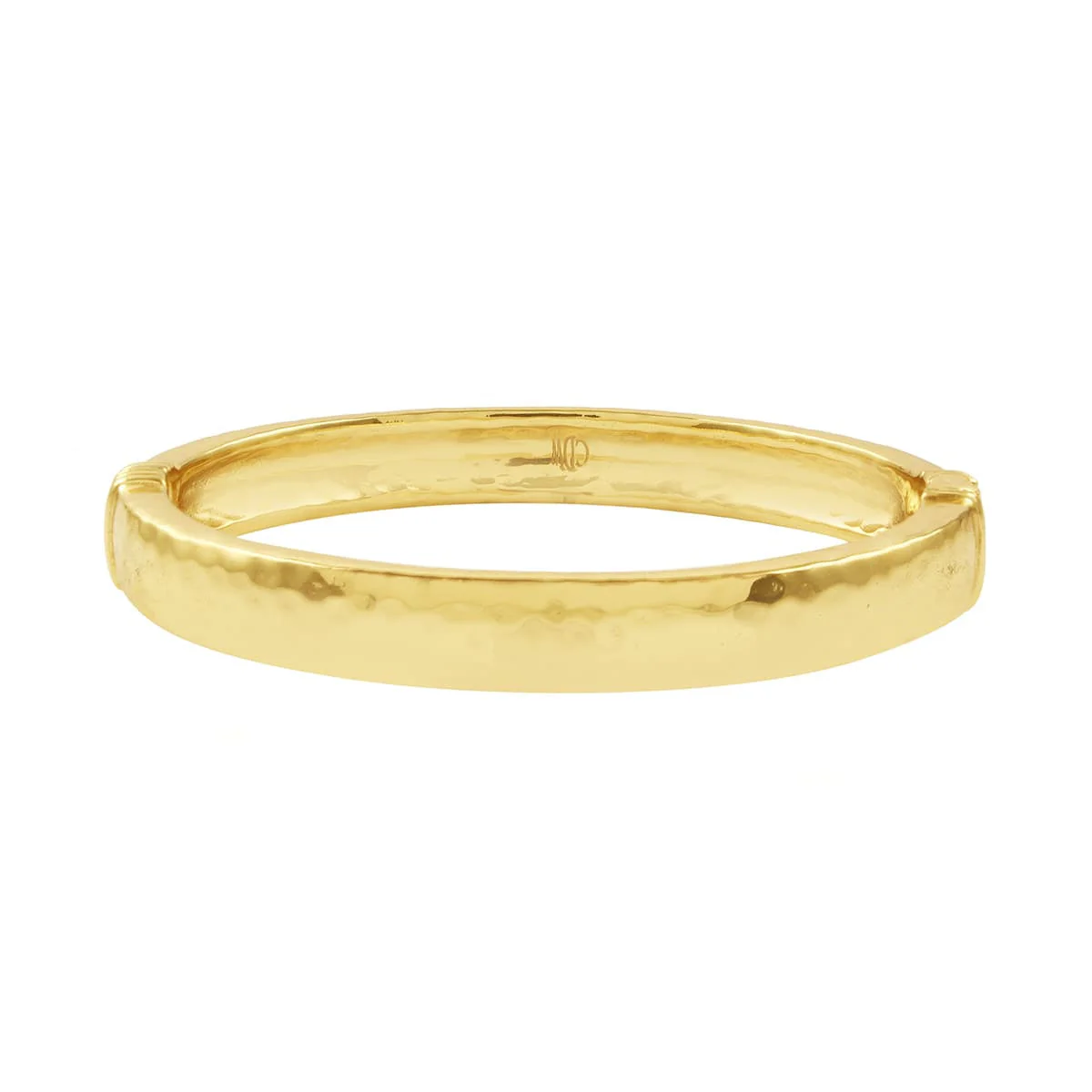 Cleopatra Oval Hinged Bangle - Gold S/M