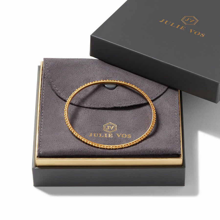 Colette Bead Bangle Gold