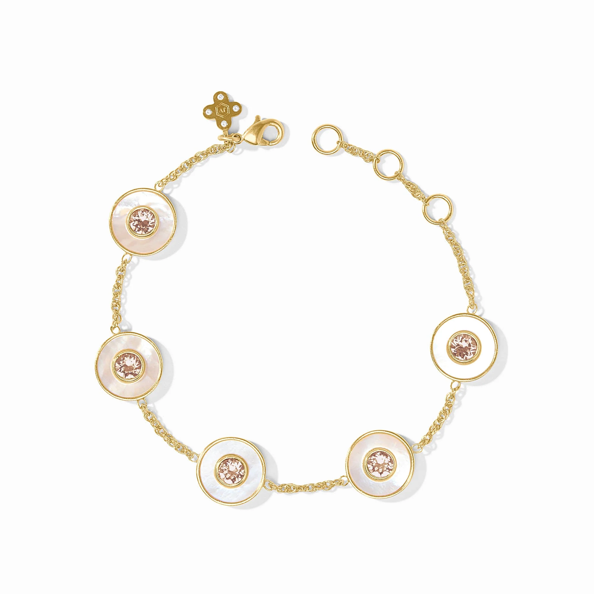Colette Circle Delicate Bracelet Champagne - Image 2