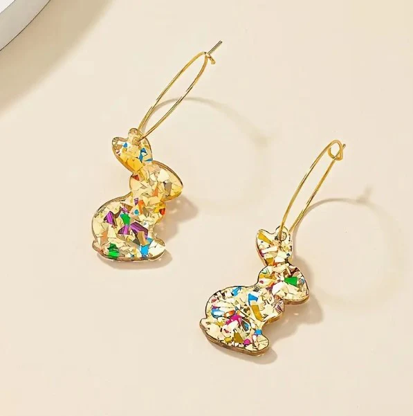 Colorful Rabbit Dangle Earrings