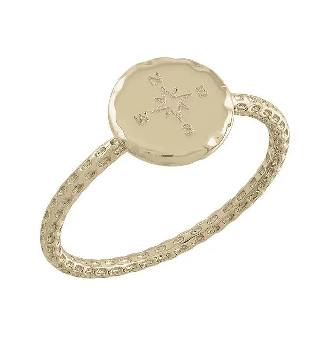 Compass Gold Layers Ring