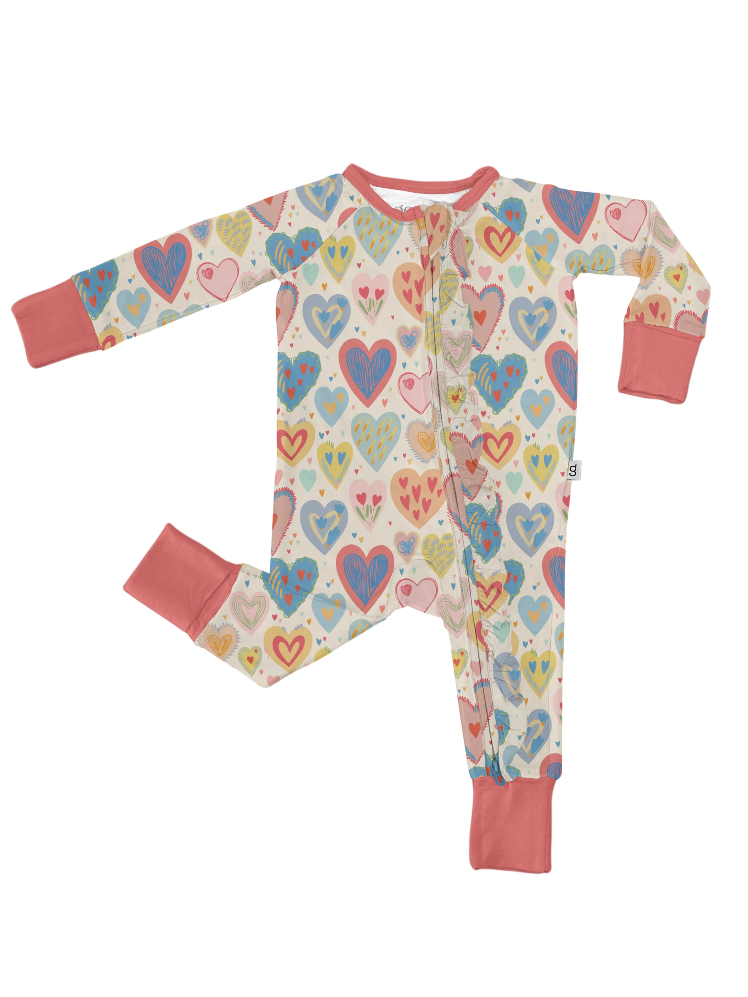 Convertible Zip Pajamas - Lovestruck