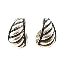 Western Curl Bubble Hoop Earrings