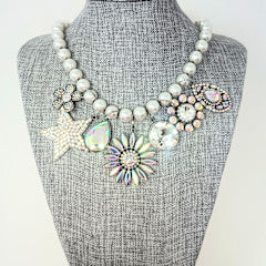 Fashion Pearl Necklace with Charms