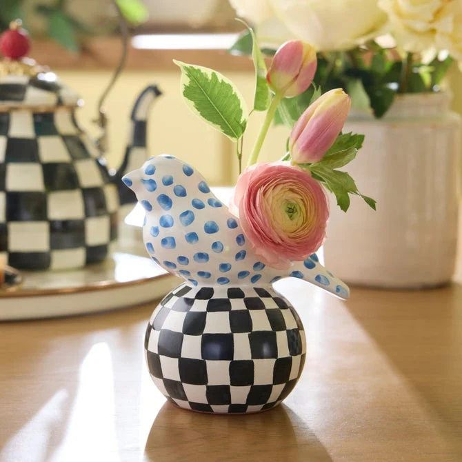 Mackenzie Childs Collectors Series Bird Vase - Image 2