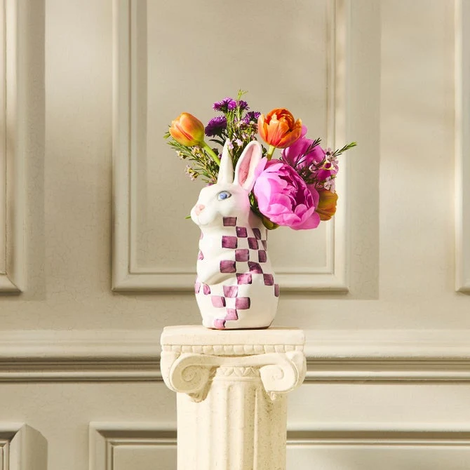 Mackenzie Childs Collectors Series Rabbit Vase - Image 2