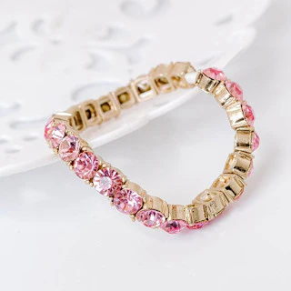 Pink Sparkle Stretch Bracelet - Image 2