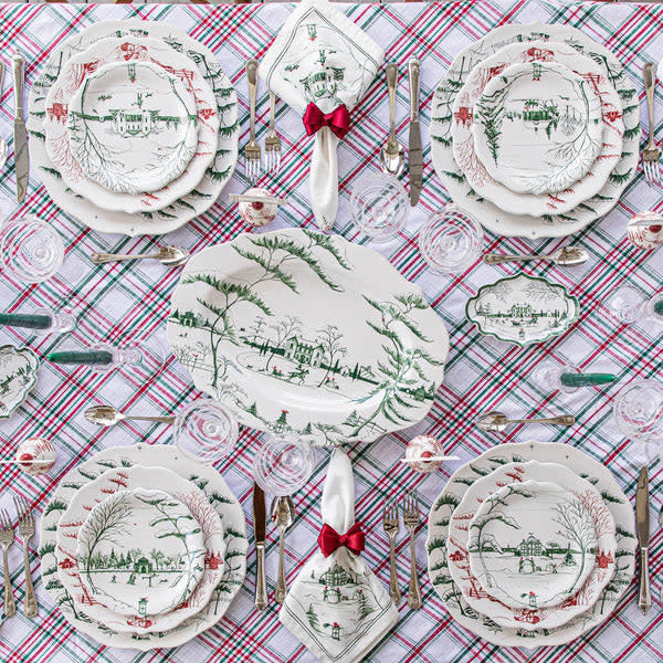 Country Estate Winter Frolic Party Plate - Evergreen - Image 2