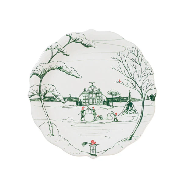 Country Estate Winter Frolic Party Plate - Evergreen - Image 9