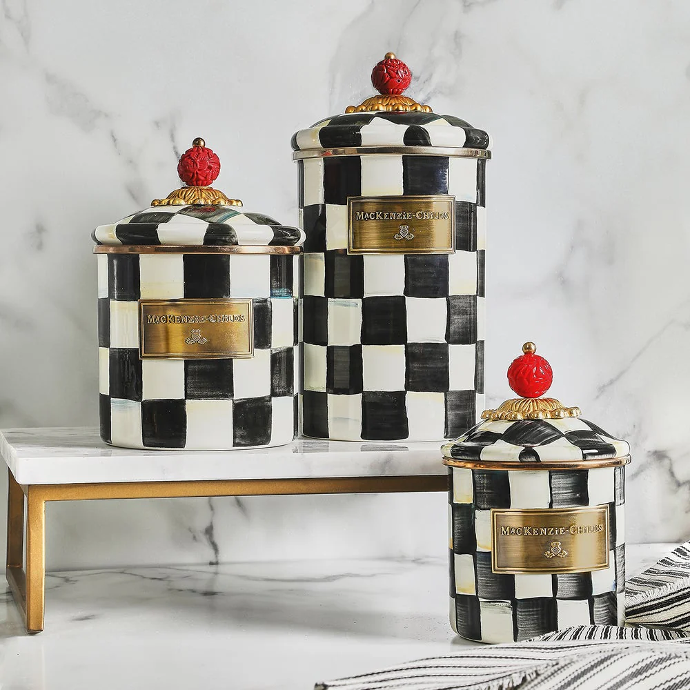 Courtly Check Enamel CanisterĀ - Sold Individually - Image 2