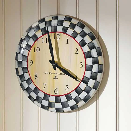 Courtly Check Enamel Clock - Image 2