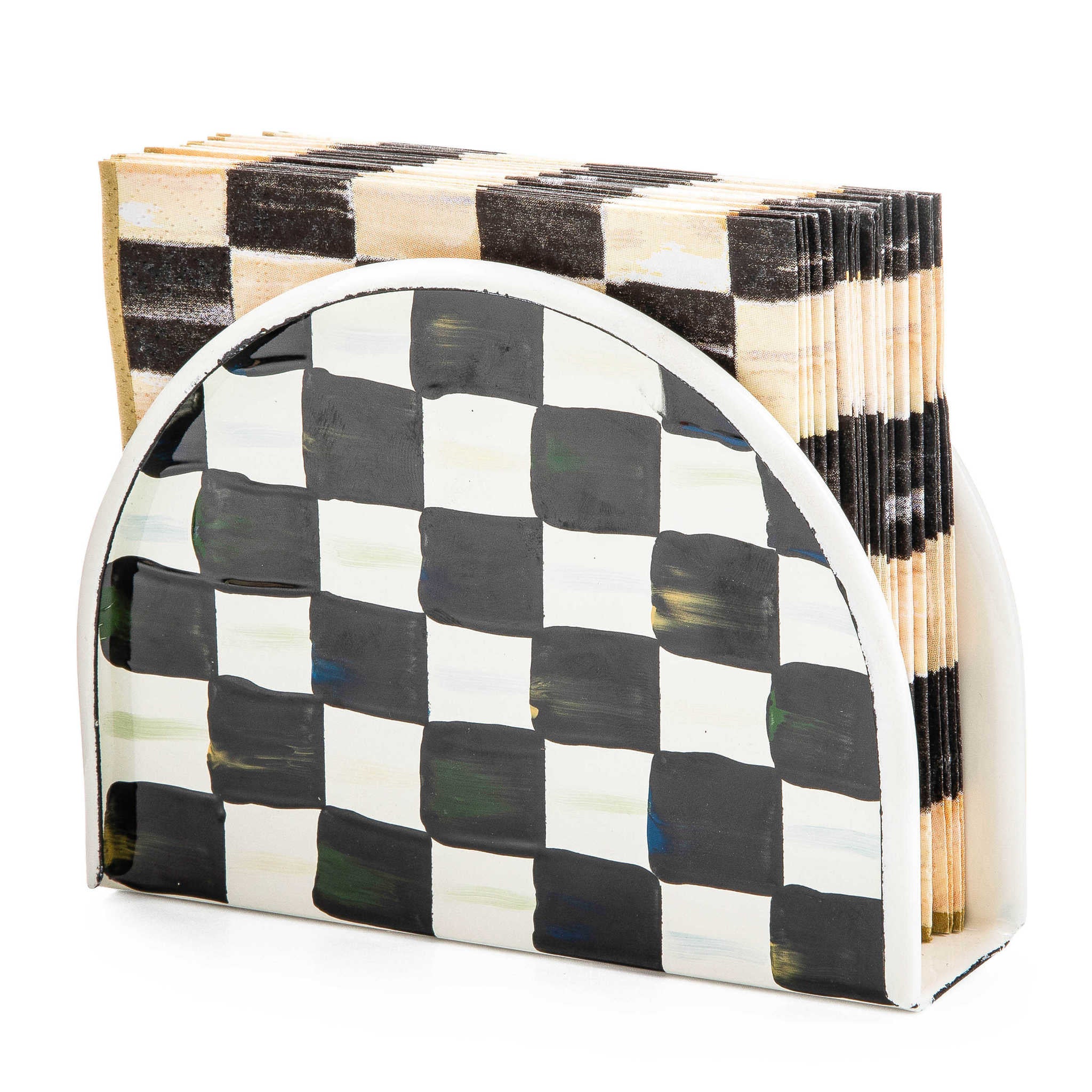 Courtly Check Enamel Napkin Holder - Image 2