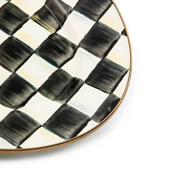 Courtly Check Enamel Oval Platter - Small - Image 2
