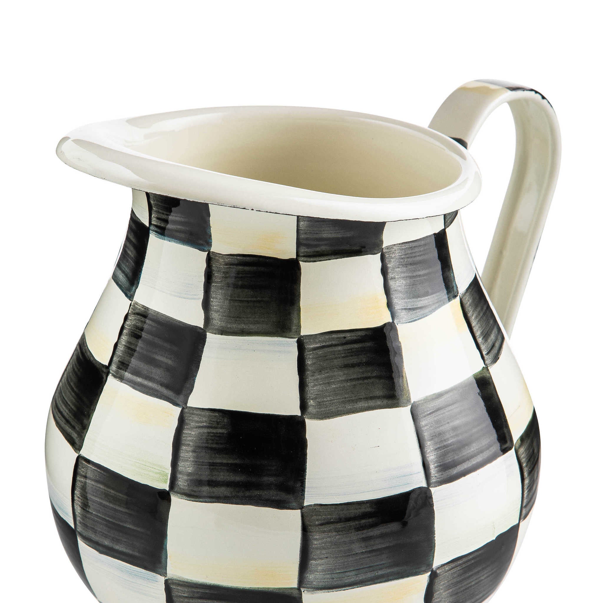 Courtly Check Enamel Pitcher - Image 2