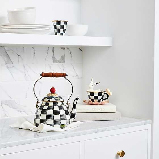 Courtly Check Enamel 2-Quart Tea Kettle - Image 3