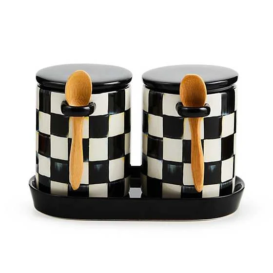 Courtly Check Farmhouse Canisters - Sold as Set