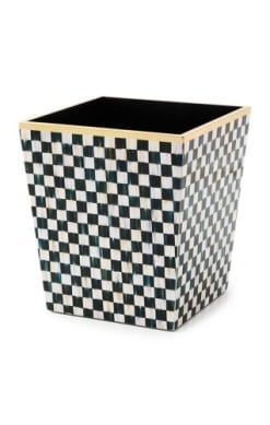 Courtly Check Lacquer Waste Bin