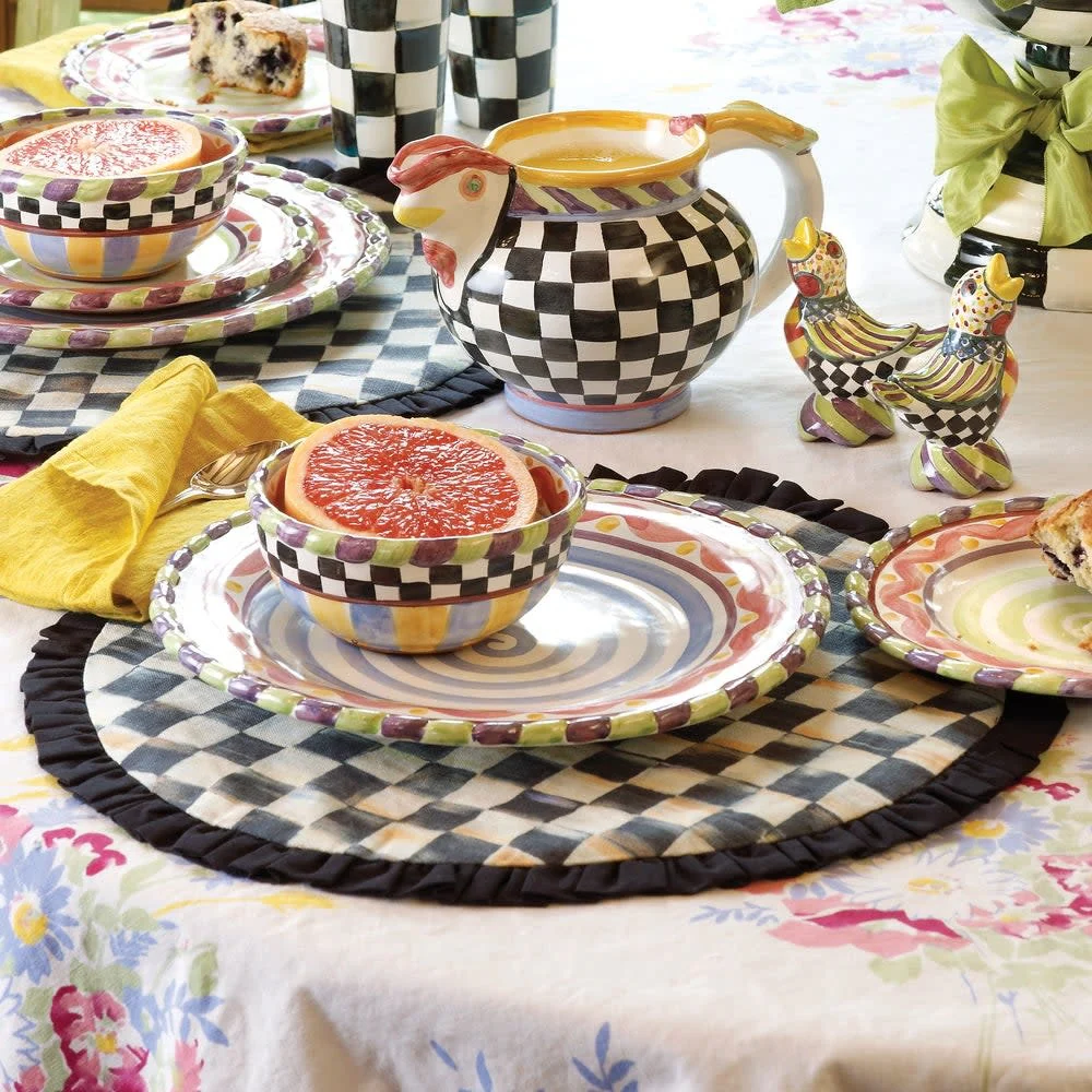 Courtly Check Round Placemat - Image 2