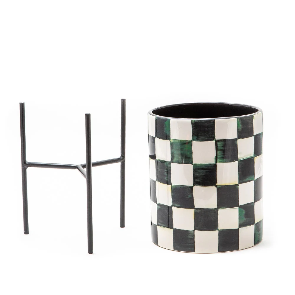 Courtly Check Tabletop Planter - Image 2