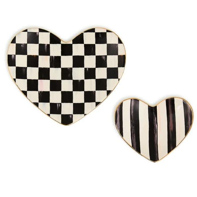 Courtly Heart Trinket Dishes Set of 2