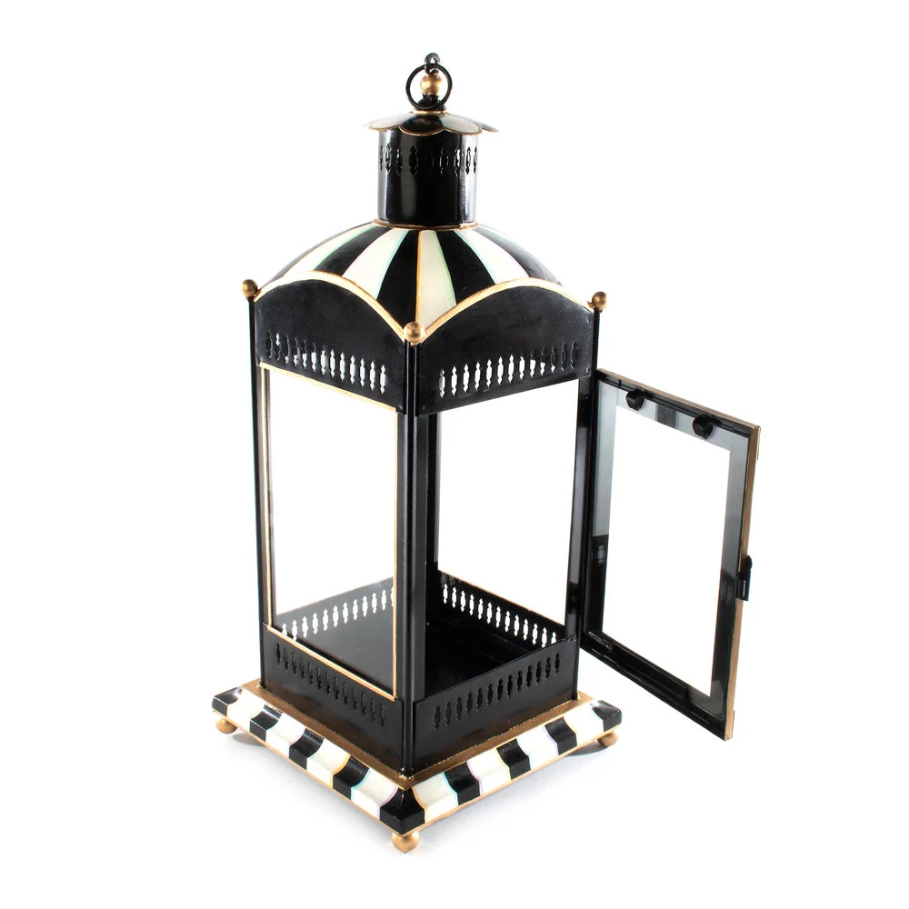 Courtly Stripe Large Candle Lantern - Image 2