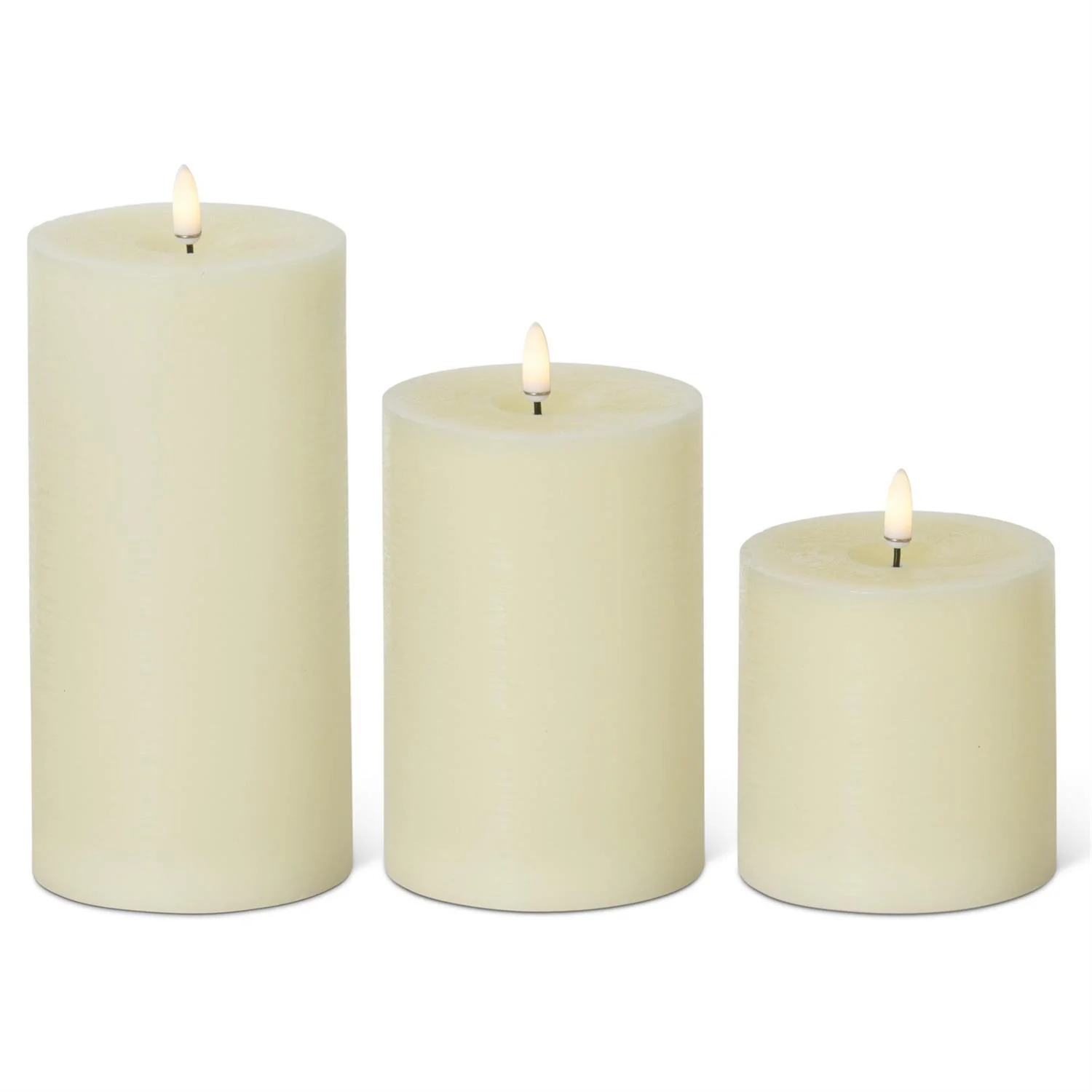 Cream ON/OFF Touch LED Pillar Candless - Sold Individually