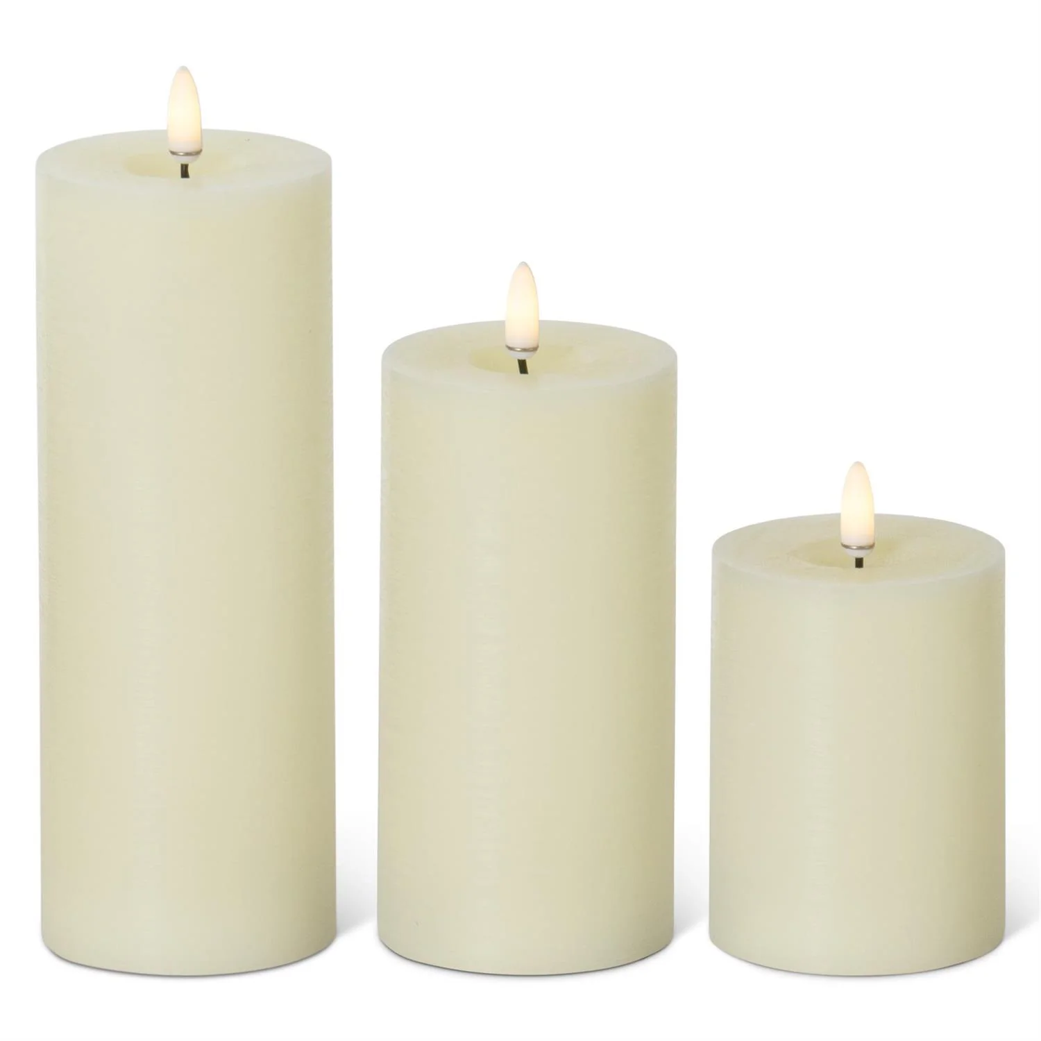 Cream ON/OFF Touch LED Pillar Candless - Sold Individually