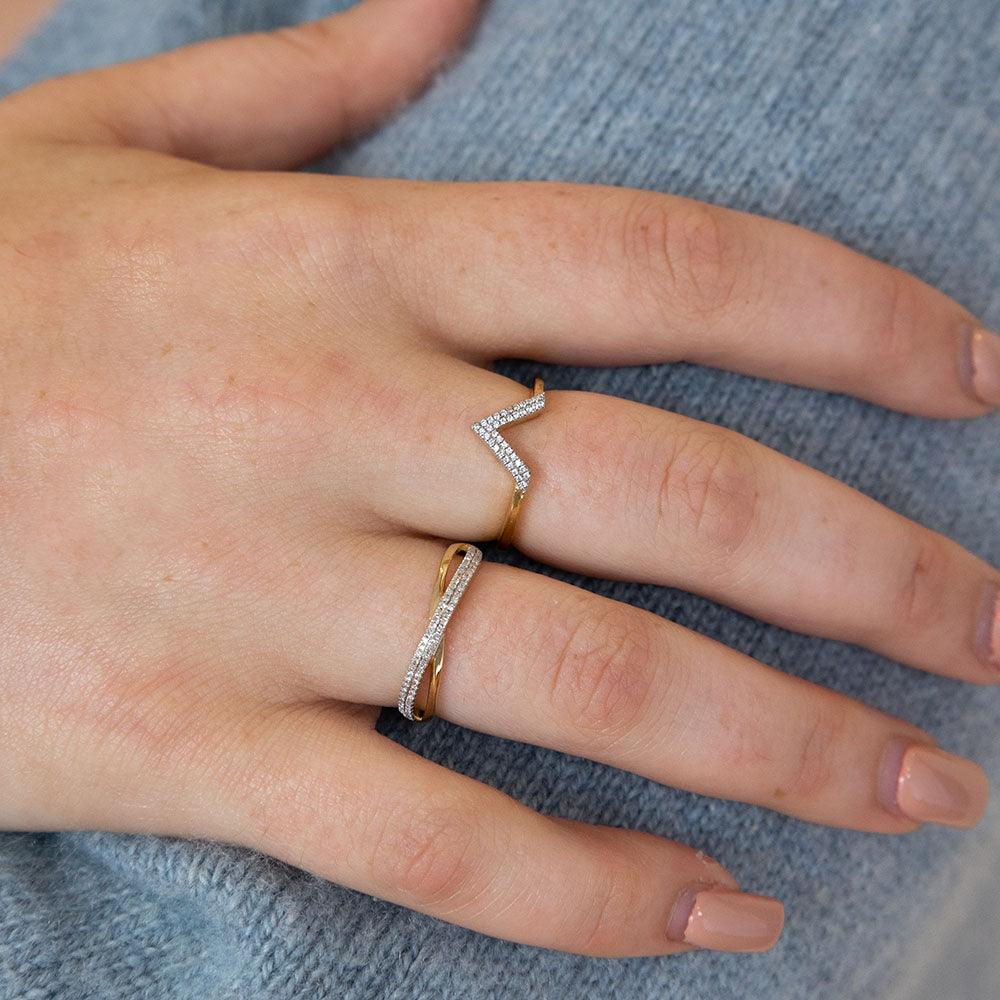 Crisscross Stackable Ring - Image 2