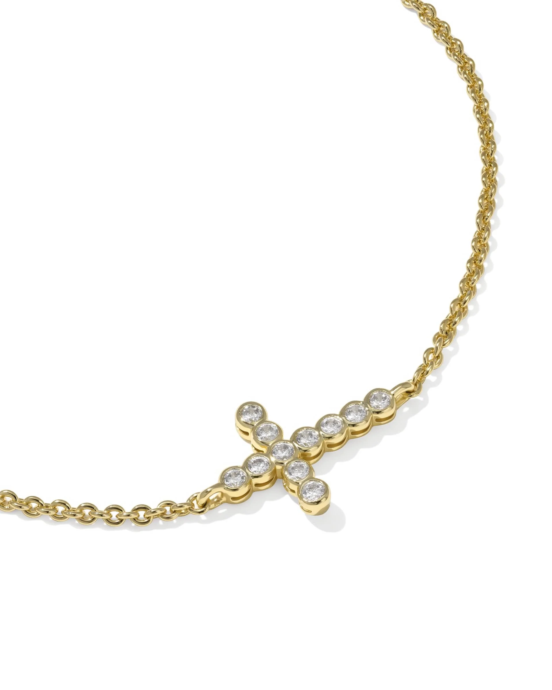 Cross Crystal Delicate Chain Bracelet - Image 2