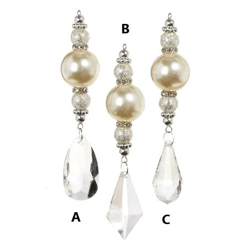Crystal Pearl Drop Ornament
