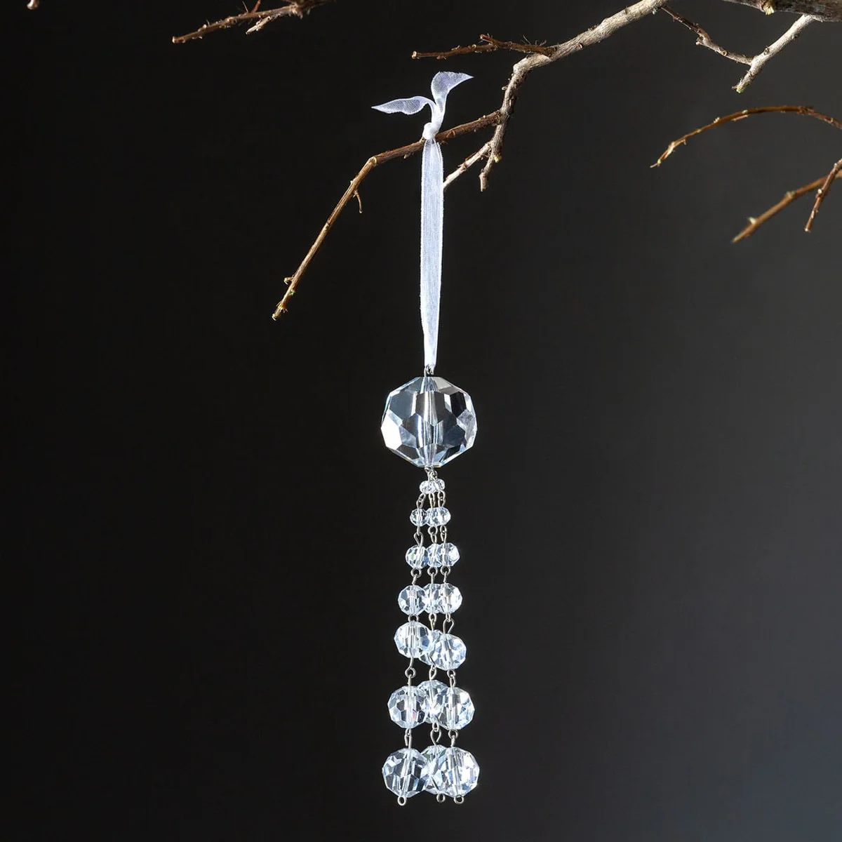 Crystal Tassel Clear Ornament - Image 2