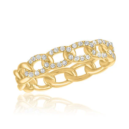 CZ Chain Gold Layers Rings - Image 3