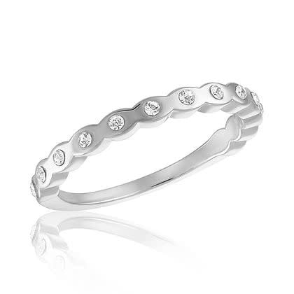 CZ Cloud Band Stack Ring - Image 5