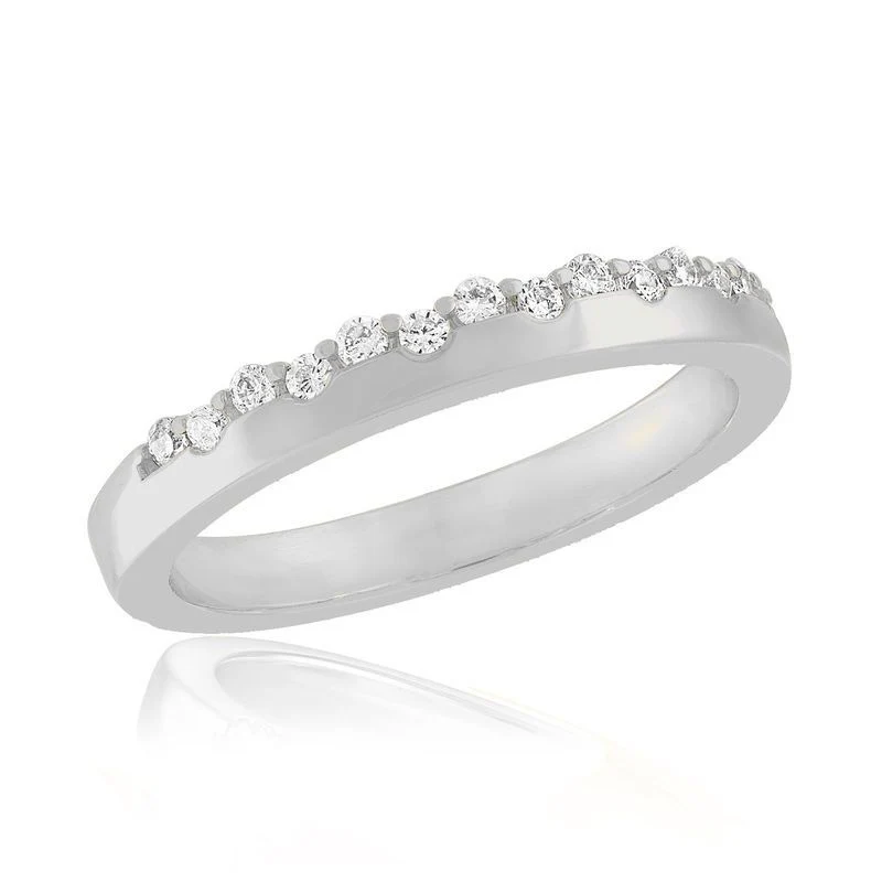 CZ Crusted Band Stack Ring - Image 4