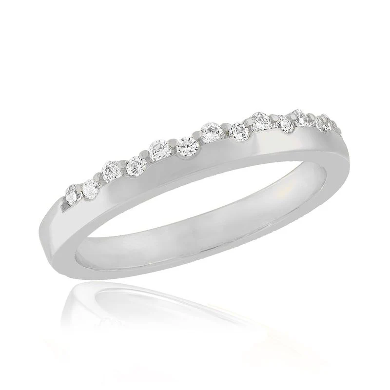 CZ Crusted Band Stack Ring - Image 7