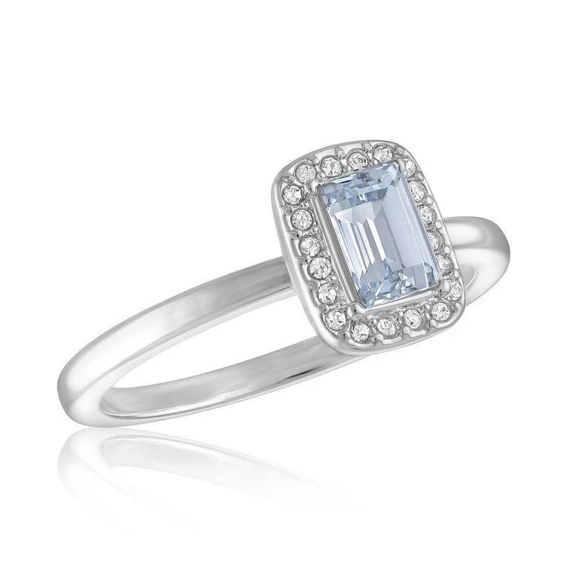 CZ Emerald Cut Stack Ring - Image 5