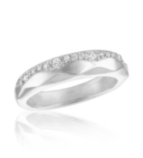 CZ Wavy Contour Stack Ring - Image 3