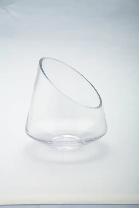 Round Angled Rim Glass Bowl