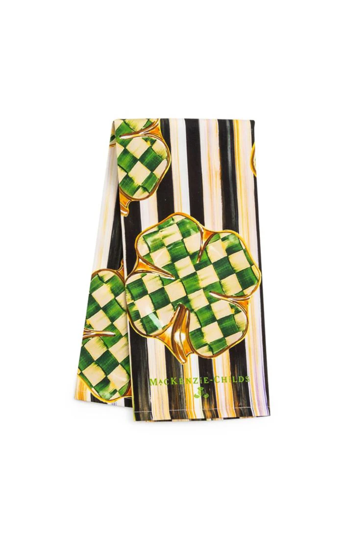 Dancing Clovers Dish Towel