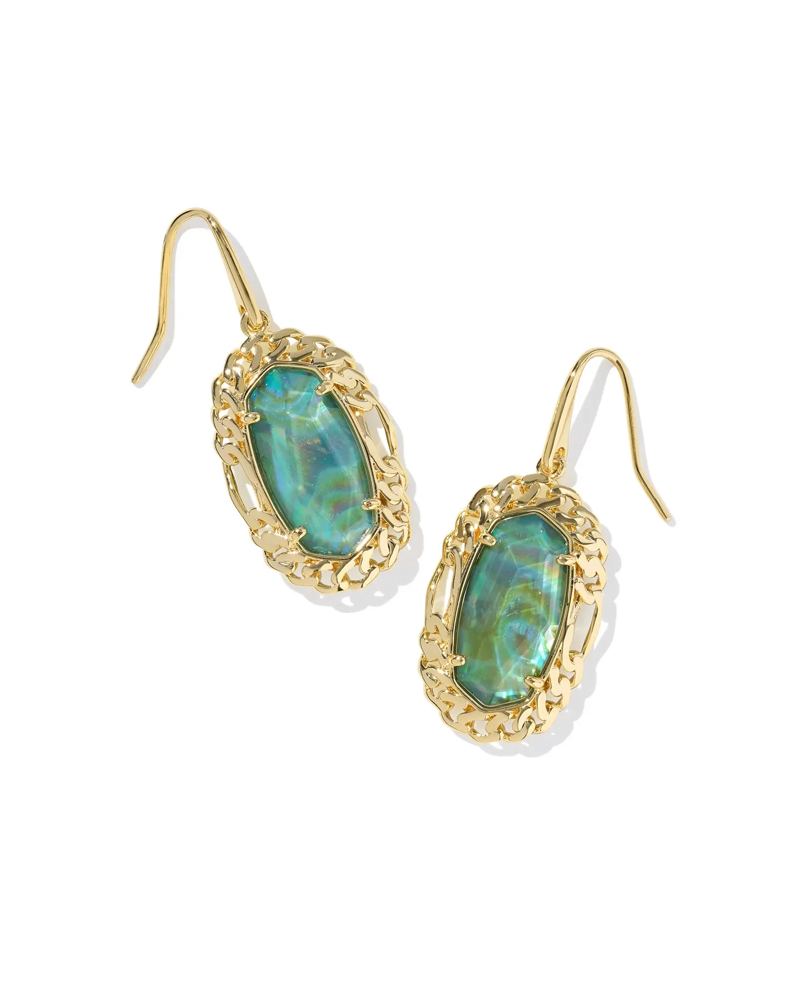 Dani Figaro Frame Drop Earrings - Image 7