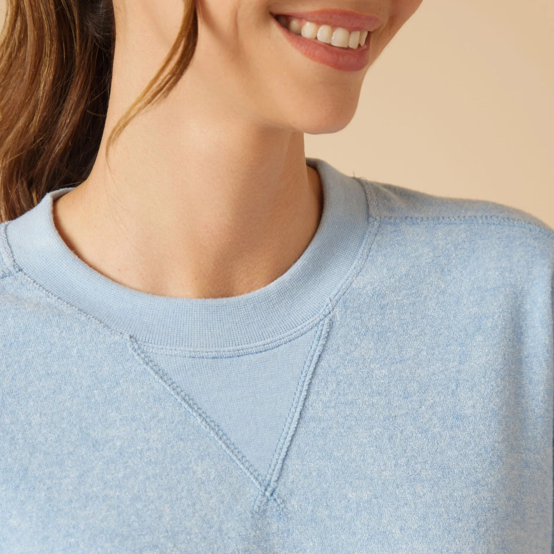 Daphne Terry Cropped Sleeve Crew Neck with Wide Leg Pant - Image 2