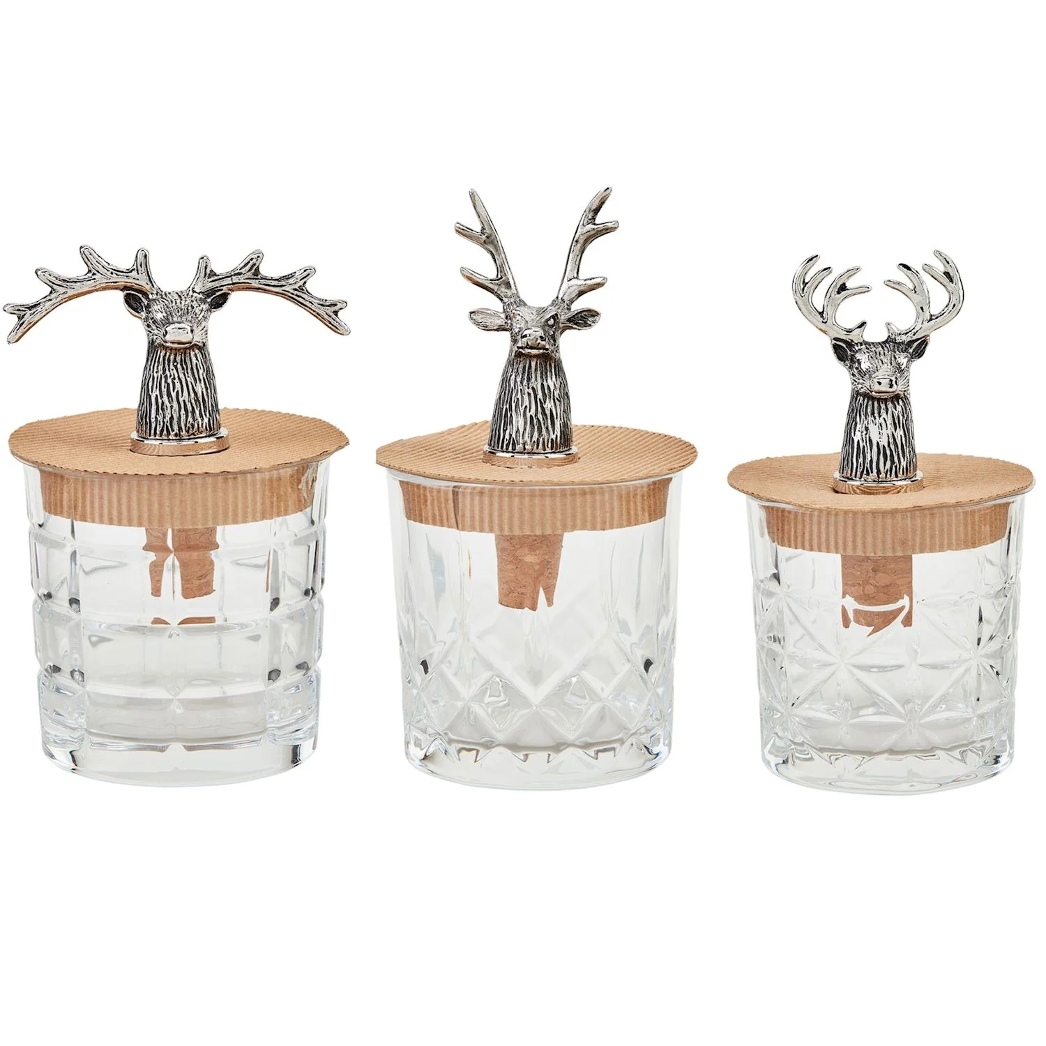Deer Dof Glass & Bottle Stopper Sets