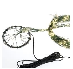 Diamond Cascade Lights Warm White Twinkle (8foot) - Green Wire