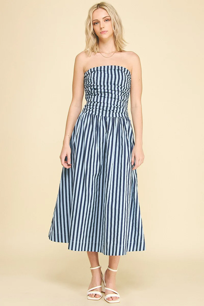 Diana Stripe Tube Maxi Dress