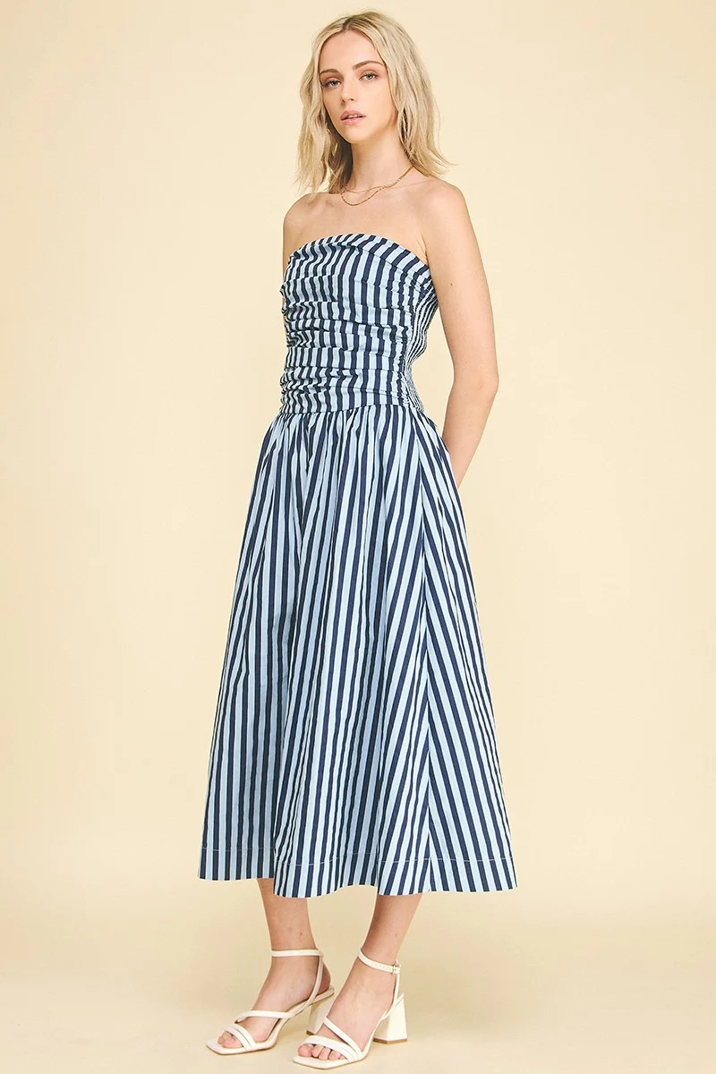 Diana Stripe Tube Maxi Dress - Image 2