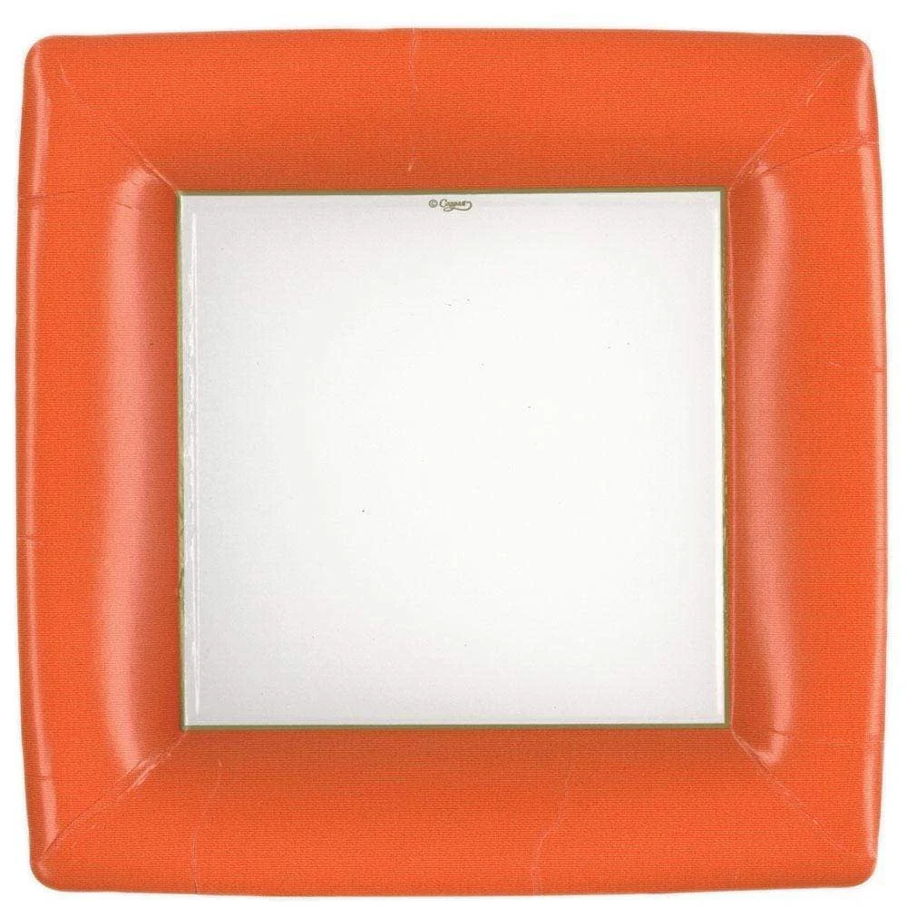 Dinner Plates Square Grosgrain Deep Orange